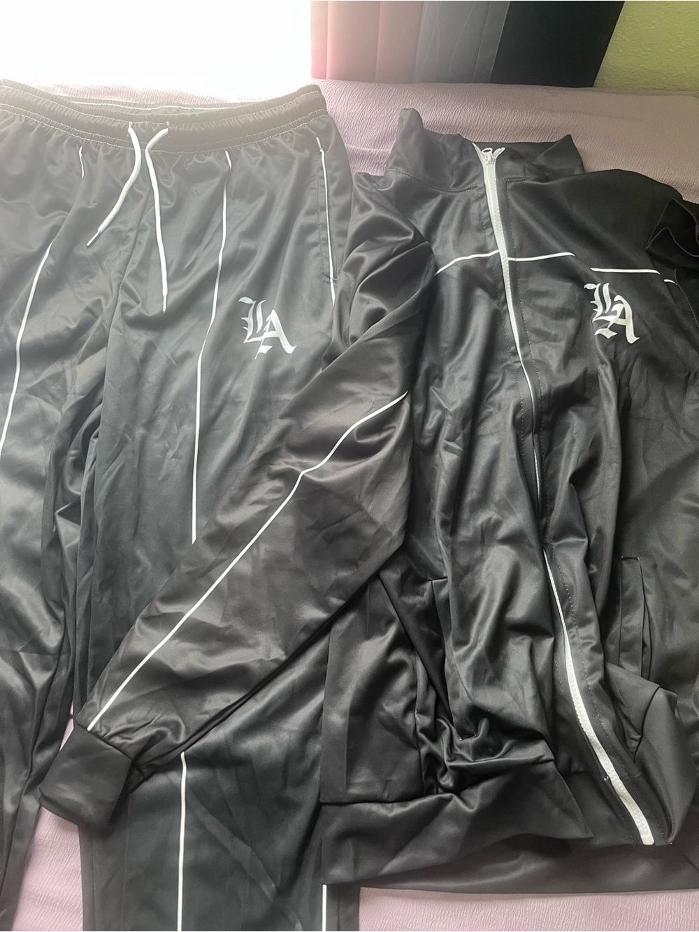 MWT Black Tracksuit Men’s with LA Logo